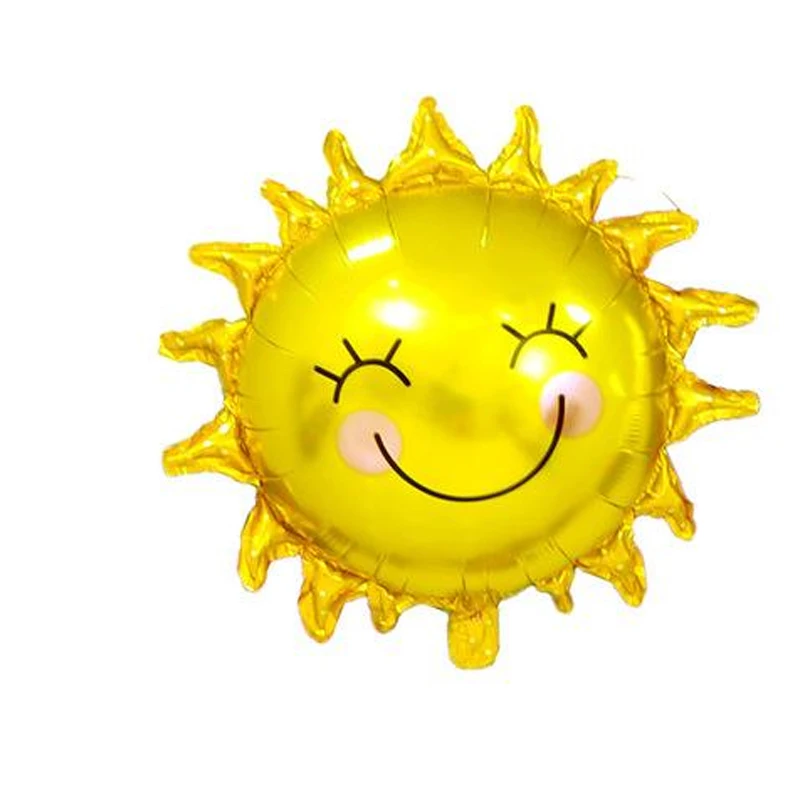 1 шт солнце цветок фольгированные шары Улыбающееся Солнце алюминиевый шар для