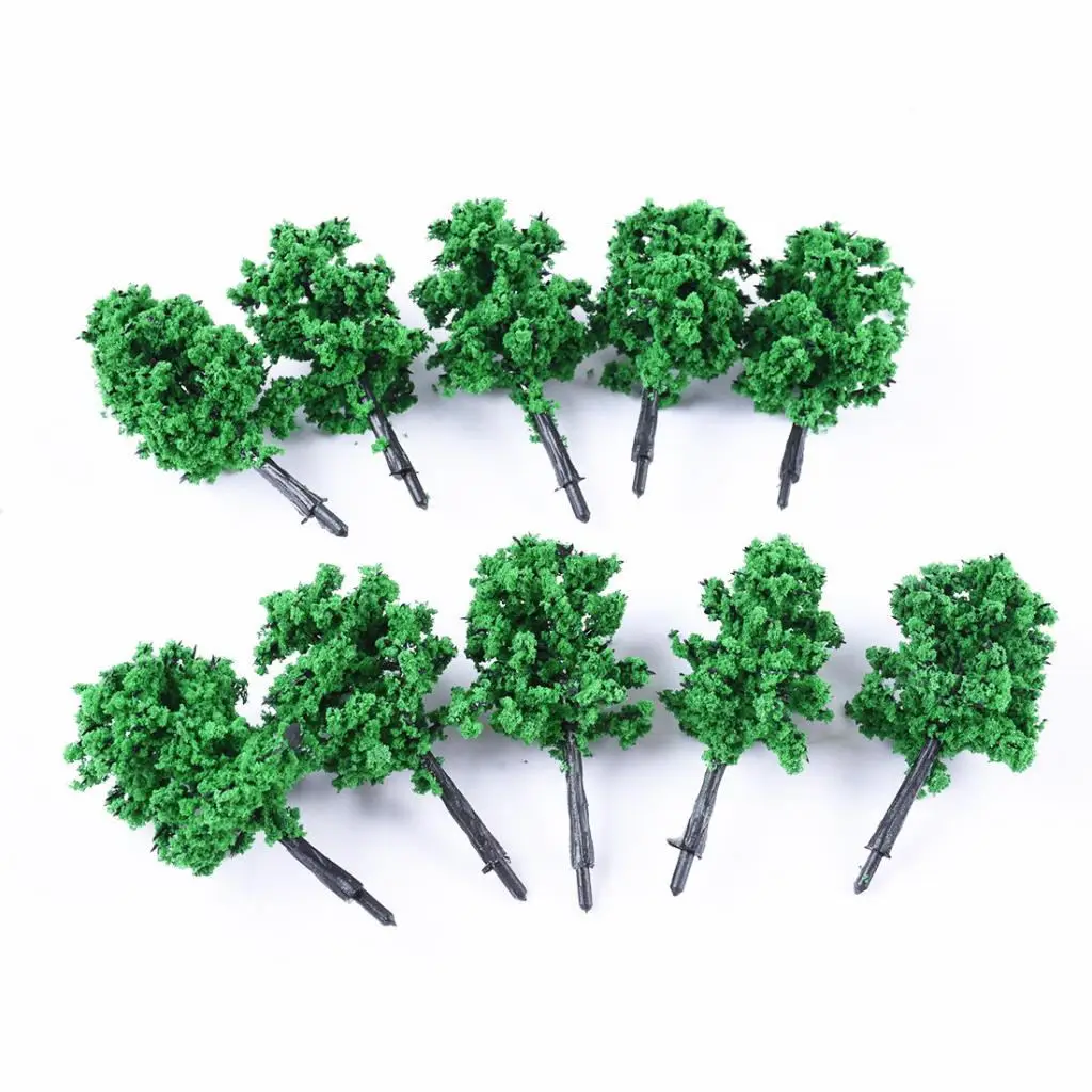 Modelo en miniatura de pl&aacute;stico para jard&iacute;n, &aacute;rboles, dise&ntilde;o de plantas, decoraci&oacute;n de paisaje, Micro paisaje, bricolaje, 10 Uds.-4