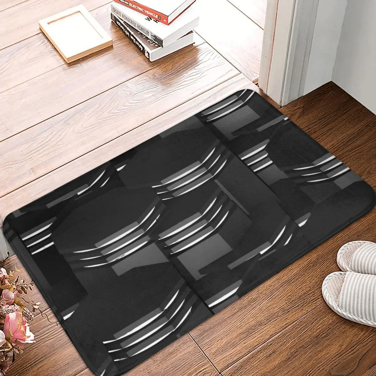 

Bath Mat 3d Optical Illusion Octagon Blocks Tech Rug Carpet Doormat Antislip Absorbent Entrance Living Room Home Bathroom Toilet