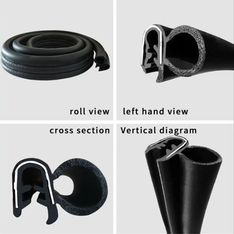 Автомобильная уплотнительная лента 300 см аксессуар черное украшение