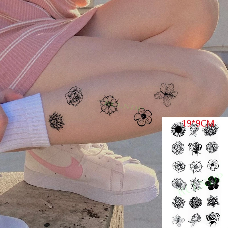 Водостойкая Временная тату-наклейка имитация перекрестного тотемного ремешка