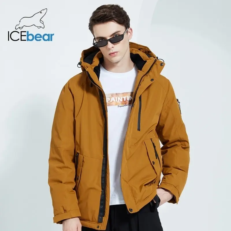 Outono e Inverno Cabolsa com Capuz Icebear Novo Masculino Quente Algodão Jaqueta Moda Roupas Masculinas Mwd20853d 2022