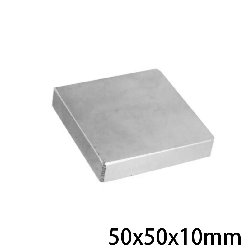 1/2/3/5 шт 50x50x10 большой толстый квадрат постоянные магниты 50*50 мм неодимовый магнит