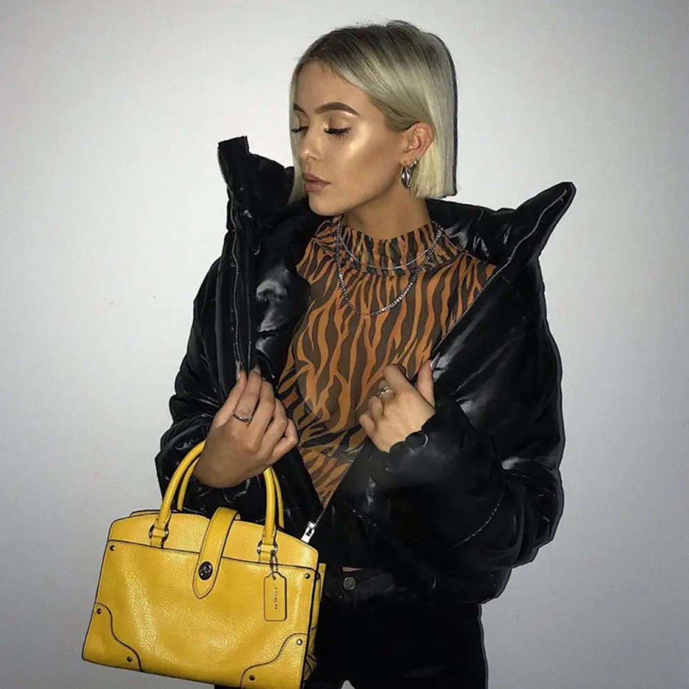 Хлопковая укороченная парка большого размера d женский зимний модный белый