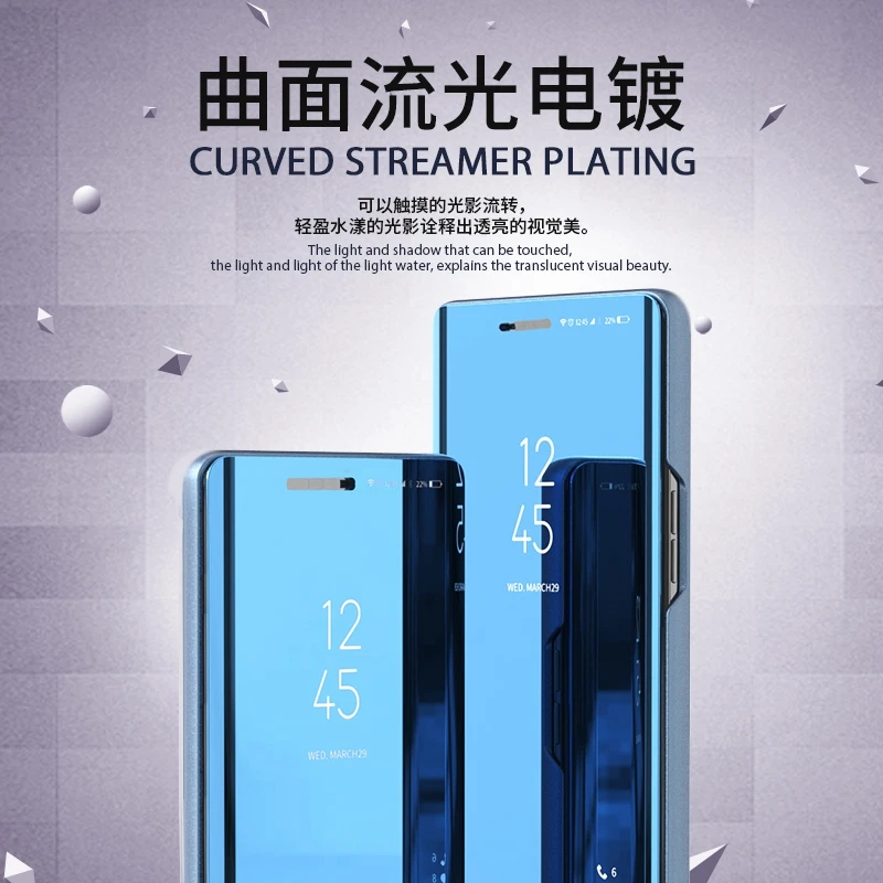 Роскошный умный зеркальный флип-чехол для телефона iPhone 11 Pro XR XS Max X кожаный