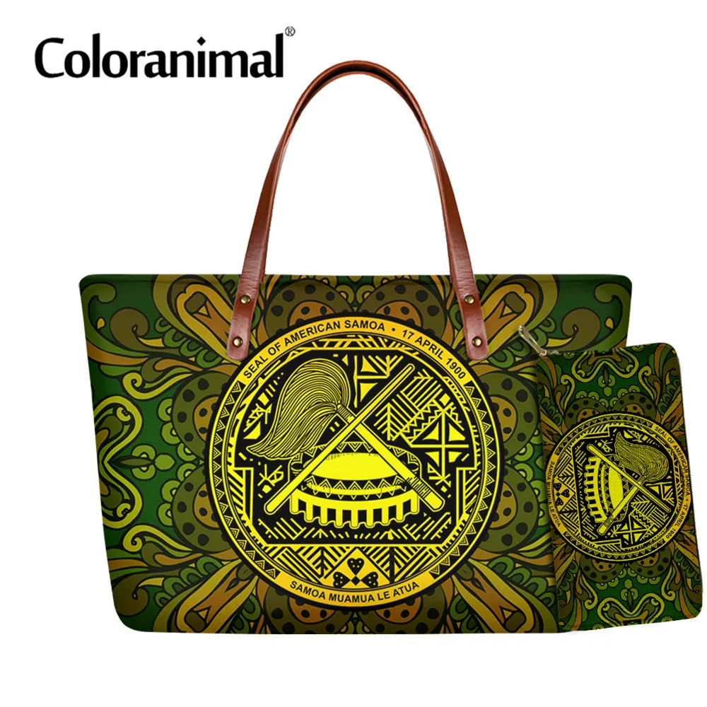 Coloranimal в богемном стиле Самоа Мандала с орнаментом виде флага Для женщин сумка