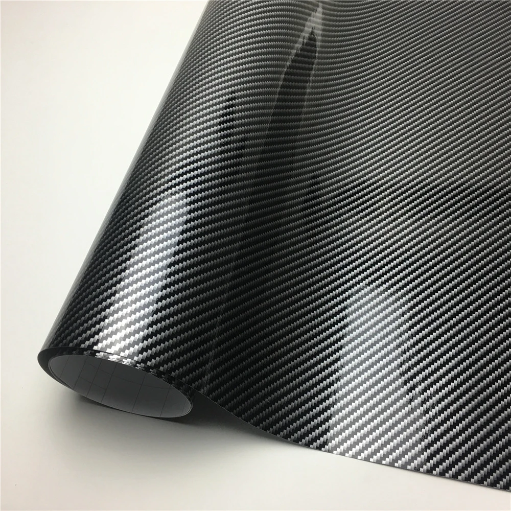 2D Carbon Black 2D 3D 4D 5D 6D High Gloss Carbon Fiber Vinyl Wrapping Film For Car Vinyl Wrap Sheet Laptop Skin Phone Cover Motorcycle - Название цвета: 2D Carbon Black