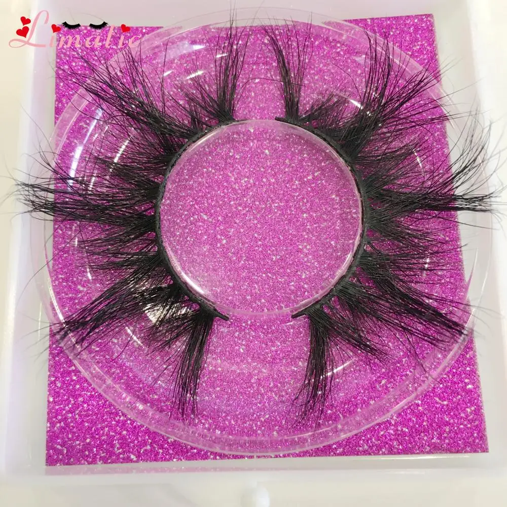 

5d 25mm Mink Lashes 100% Handmade Criss Cross Reusable Strip False Eyelashes In Bulk
