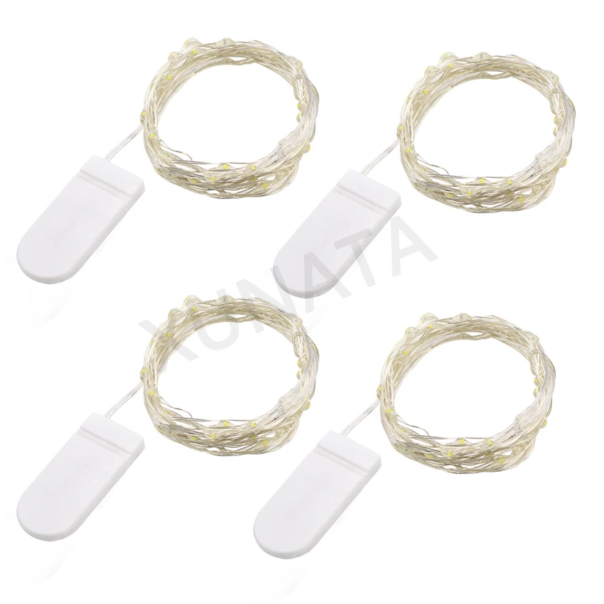 1/2/4 м Щепка провода фея строку светильник Рождественские огни Открытый Батарея