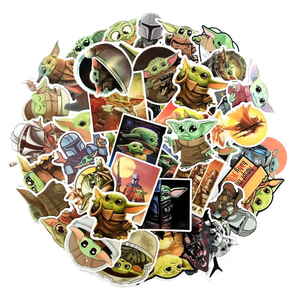 50 шт. на тему Звездных войн Мандалорское Детские стикер &quotйода&quot ноутбук
