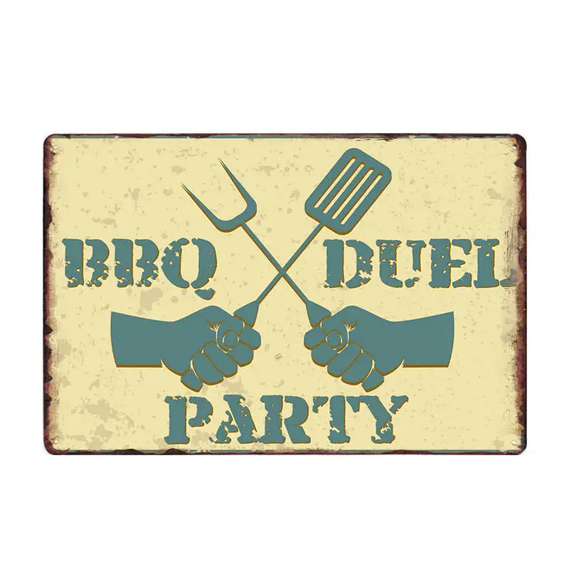60215 DAD'S BBQ оловянные вывески винтажные металлические бляшки плакат на стену декоративные тарелки бар украшение фермерский дом Декор 20x30 см - Цвет: 60215
