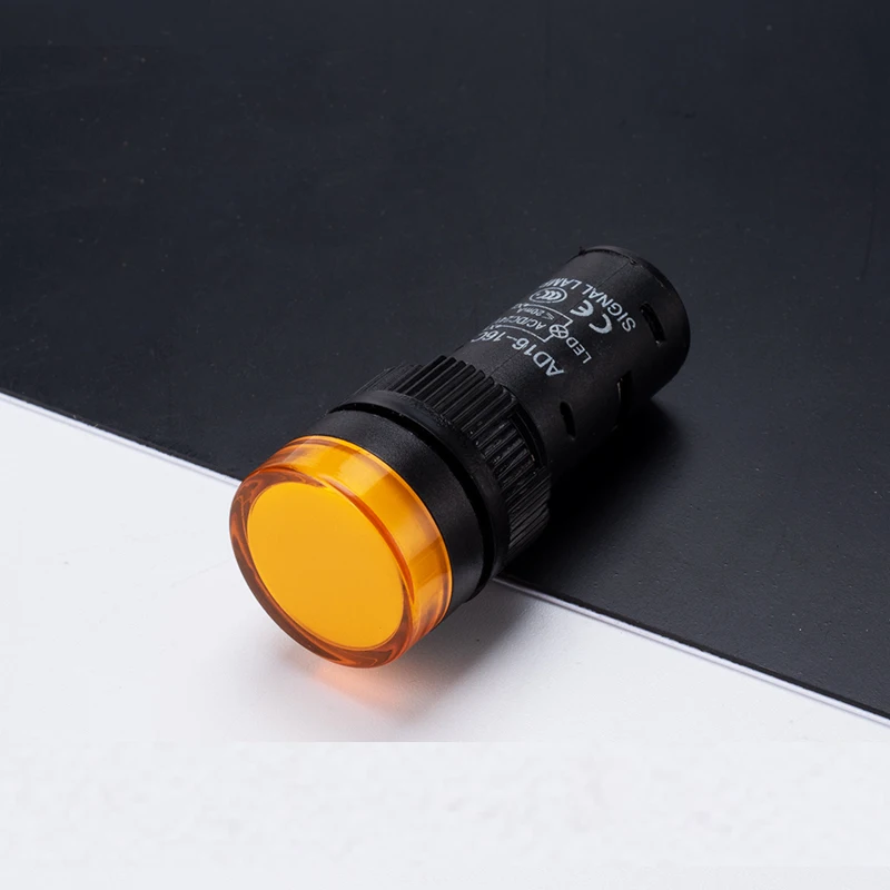 20 шт./лот AC/DC 12V 24V 110V AC220V желтая стандартная 16mm Размер крепления светодиодный