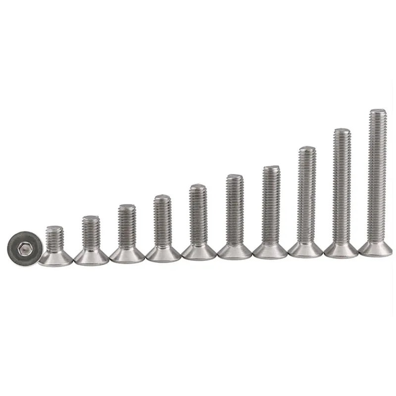 

Countersunk Head Hexagon Socket Bolt KM DIN7991 316 Stainless Steel Hex Socket Flat Head Machine Screws M3 M4 M5 5PCS
