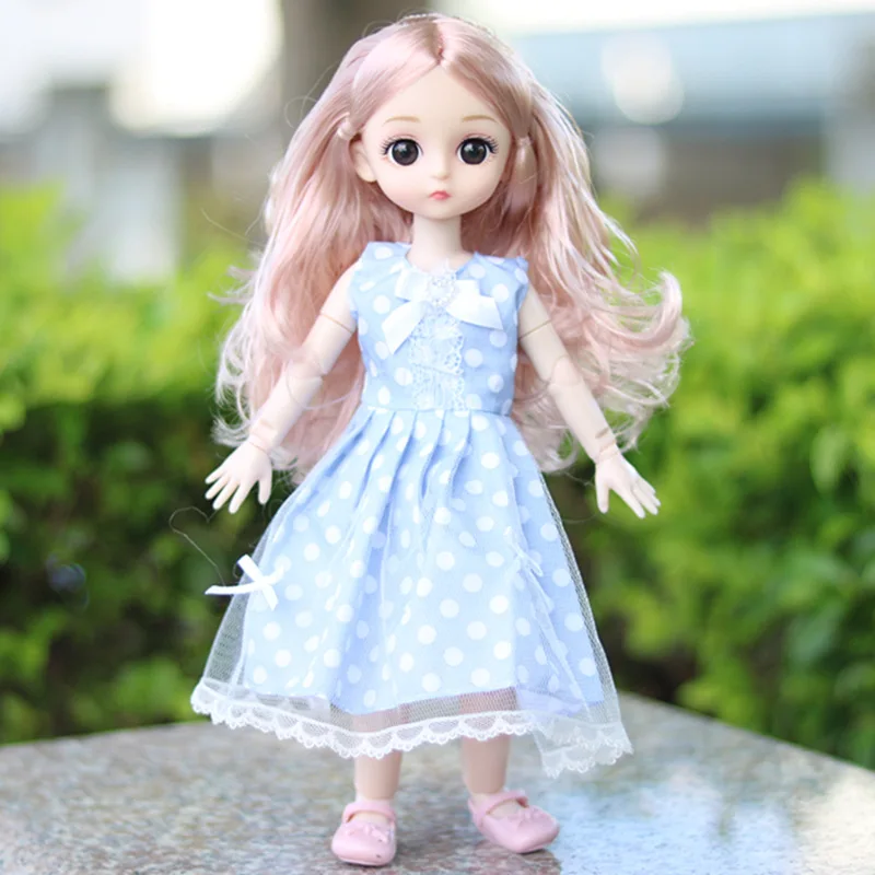 

New Bjd Doll 30CM Gifts for Girl 22 Joints Doll with Fashion Clothes 1/6 DIY Doll Best Gifts for Girl Toy