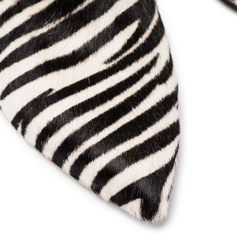 Женские сапоги до колена на массивном каблуке Zebra с острым носком высоком блочном