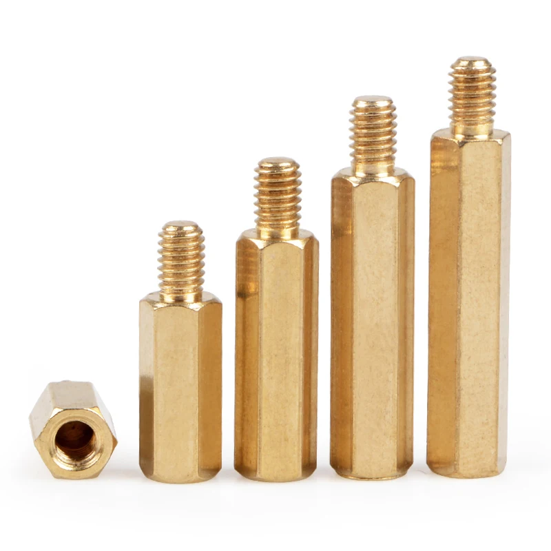 M3 * L + 4 латунных прокладки внутренняя и наружная латунная Резьбовая прокладка