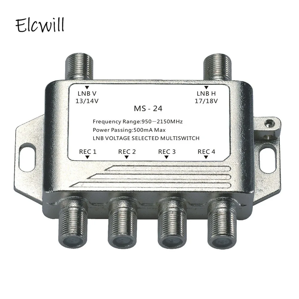2 в 4 Выход DiSEqC 4x2 Переключатель спутникового сигнала Multiswitch LNB напряжение