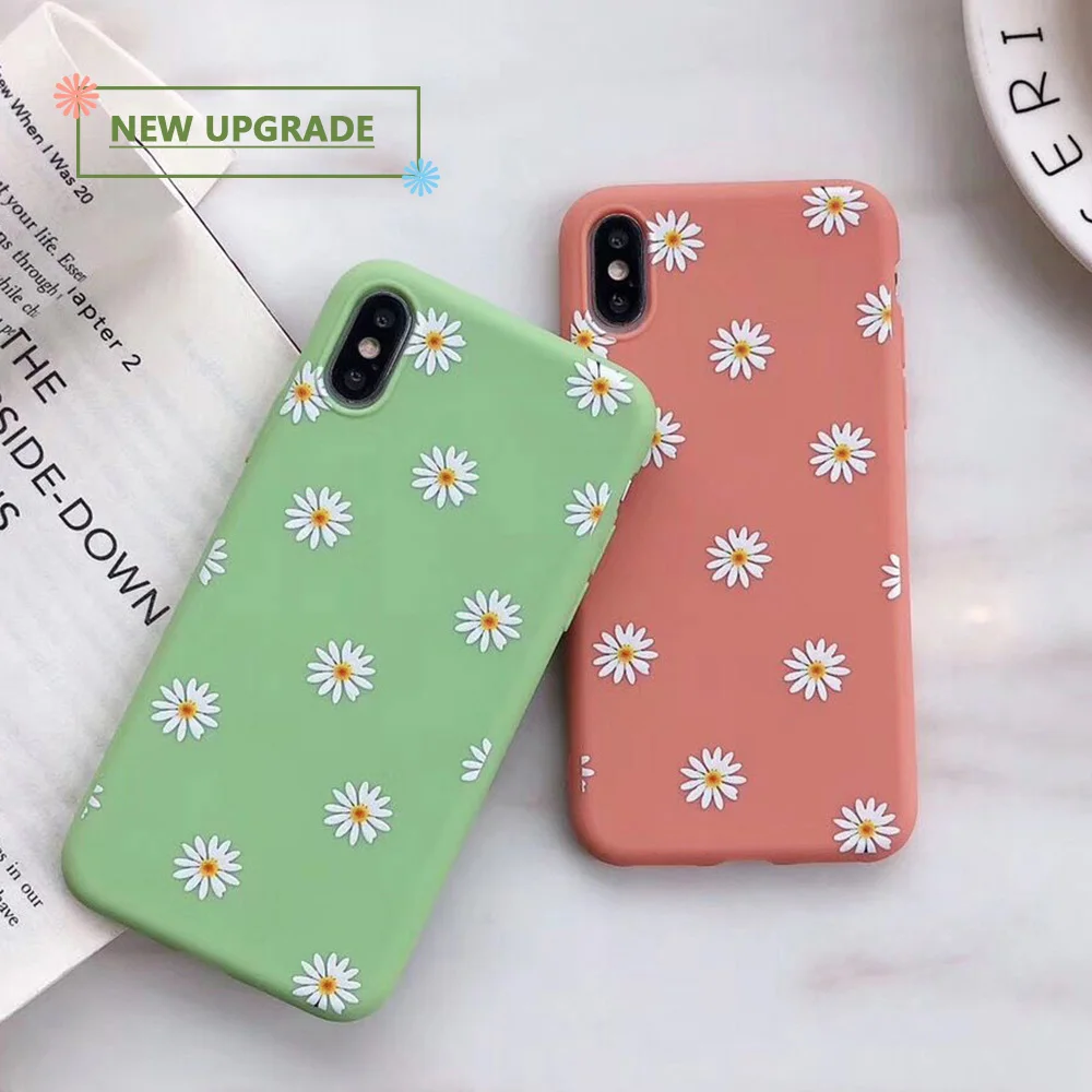 Для iPhone 11 Pro XS Max XR X 7 8 6s 6 Plus SE 5 чехол с цветами Дейзи арт милые чехлы для телефонов