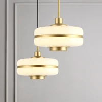 modern glass gold pendant lights nordic led kitchen hanging lamps living room circular luminaire industrial home decor fixtures