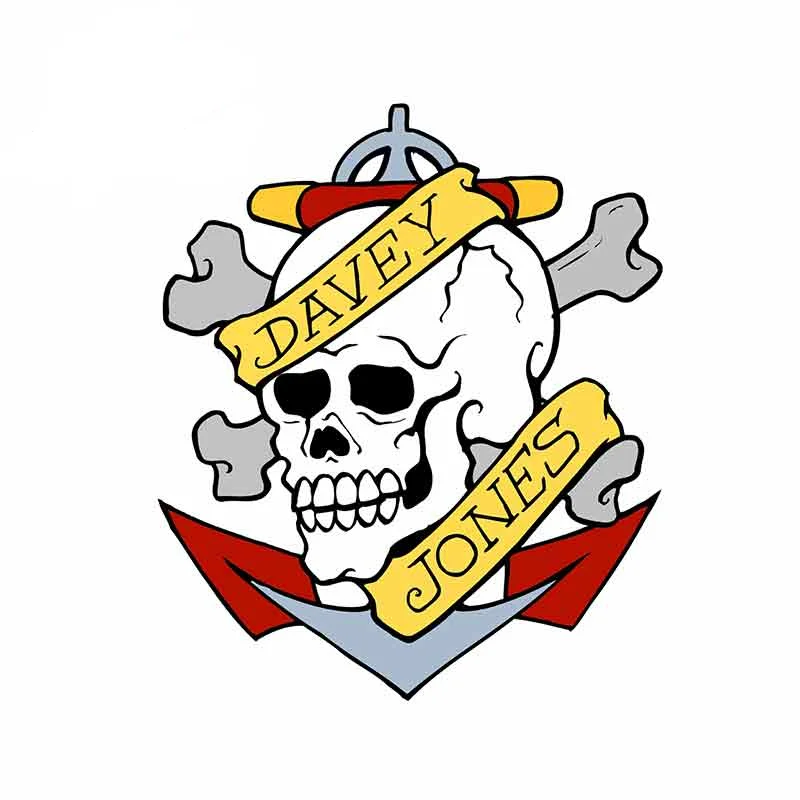 

13cm x 11cm For Davey Jones Novelty Decal Repair Sticker Vintage Drag Racing Decal Occlusion Scratch Waterproof