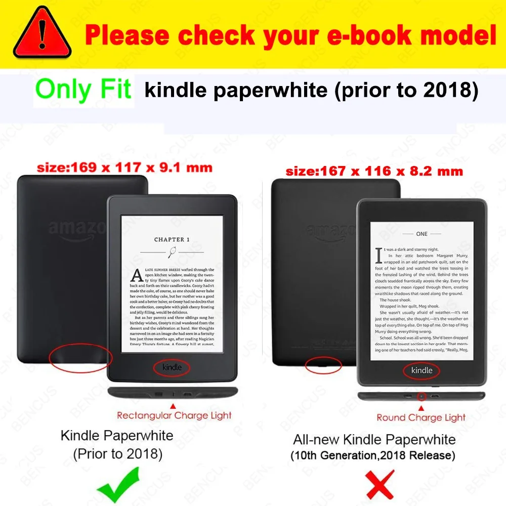 Кожаный чехол для Amazon Kindle Paperwhite 1/2 3 смарт-чехол с ремешком на руку