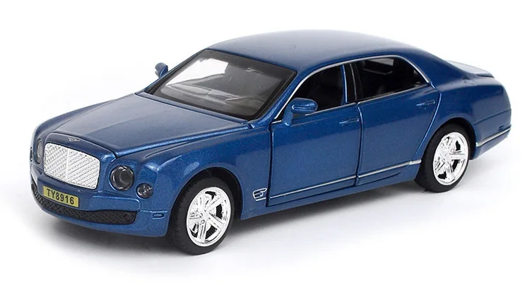 1/32 модель автомобиля из сплава Mulsanne, игрушка, 6 открывающихся дверей, металлическая автоматическая модель литья под давлением, имитирующая светильник, детский подарок для коллекции игрушек