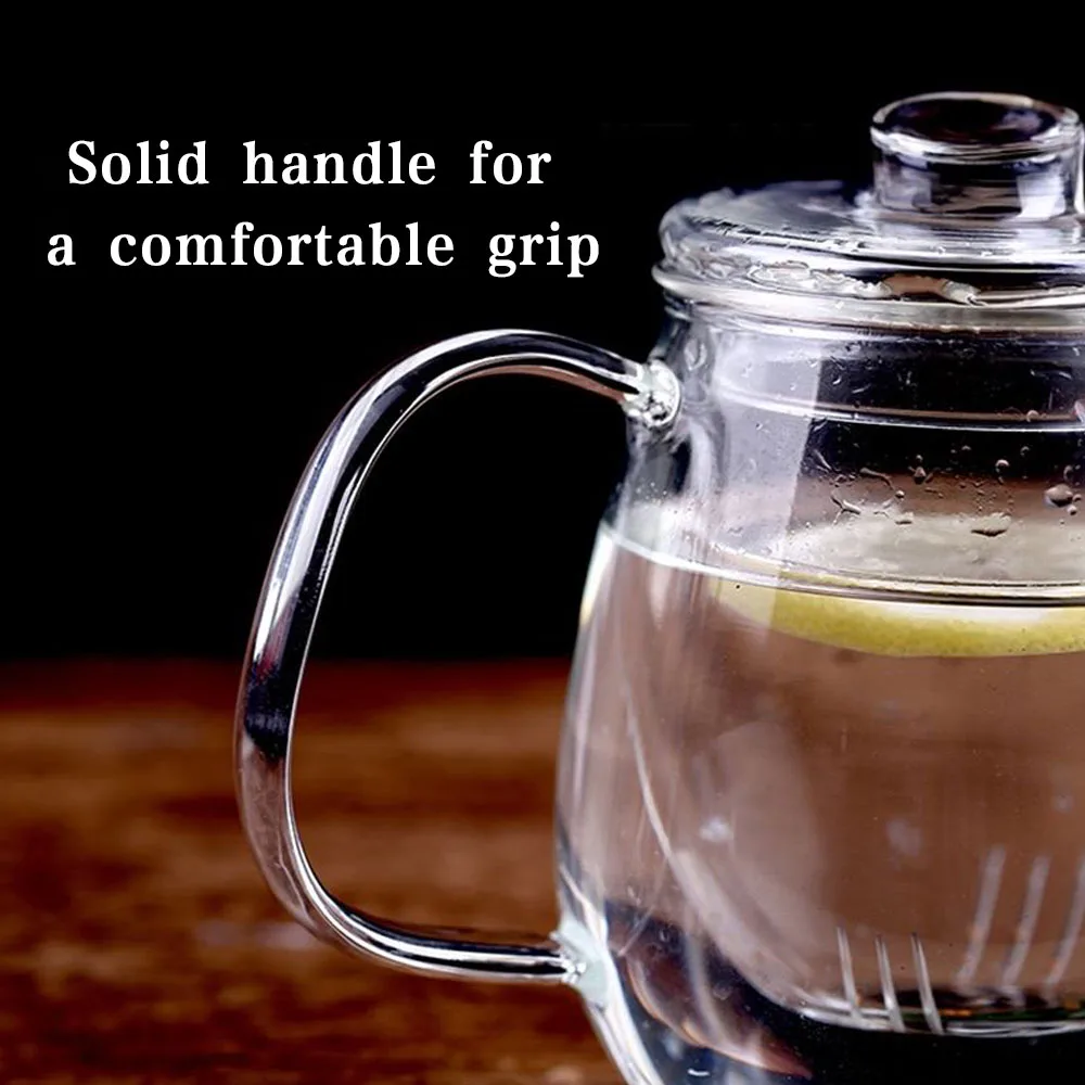 Прочный стеклянный цветочный чайник для кухни 600 мл модный кофейный гостиной