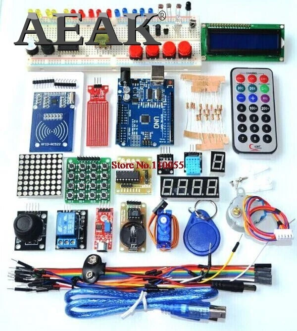 AEAK для Arduino UNO R3 RFID стартовый набор UNO R3 обновленная версия Обучающий набор с розничной коробкой