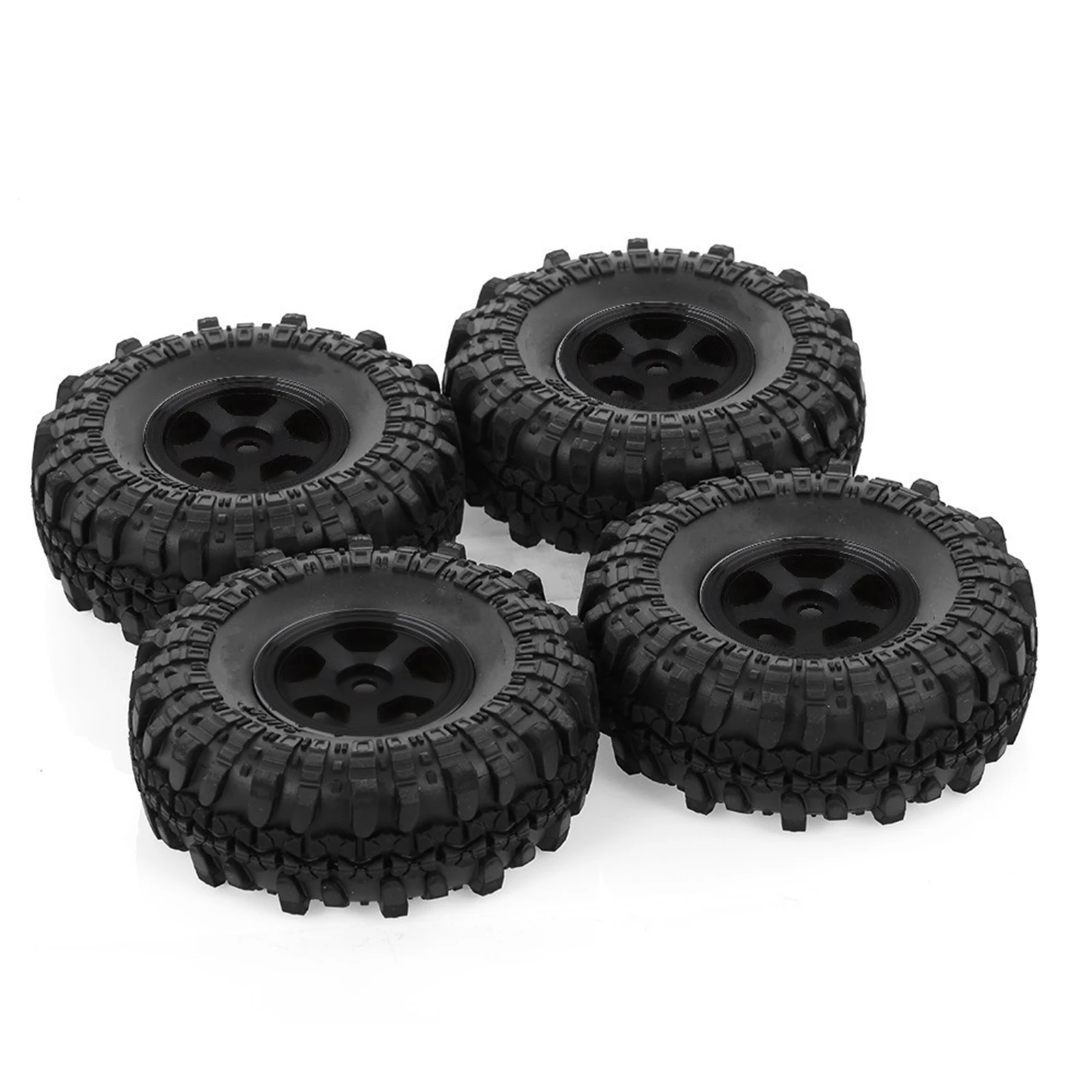 

4pcs Mini Wheel Rim Tyre for SCX24 AXI90081 1:24 Model Accessories Durable