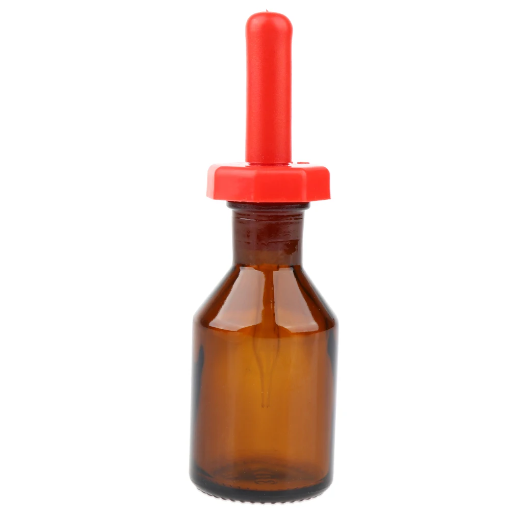 

Amber Glass Dropping Bottle White With Tapered Glass Droppers For Lab