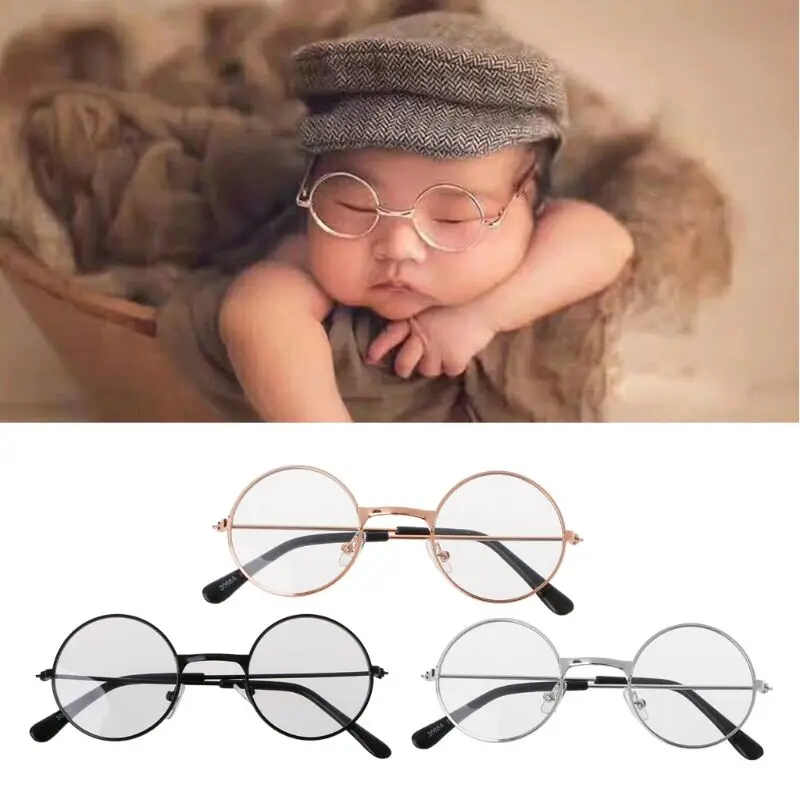Плоские очки для новорожденных девочек мальчиков реквизит фотосъемки - Фото №1