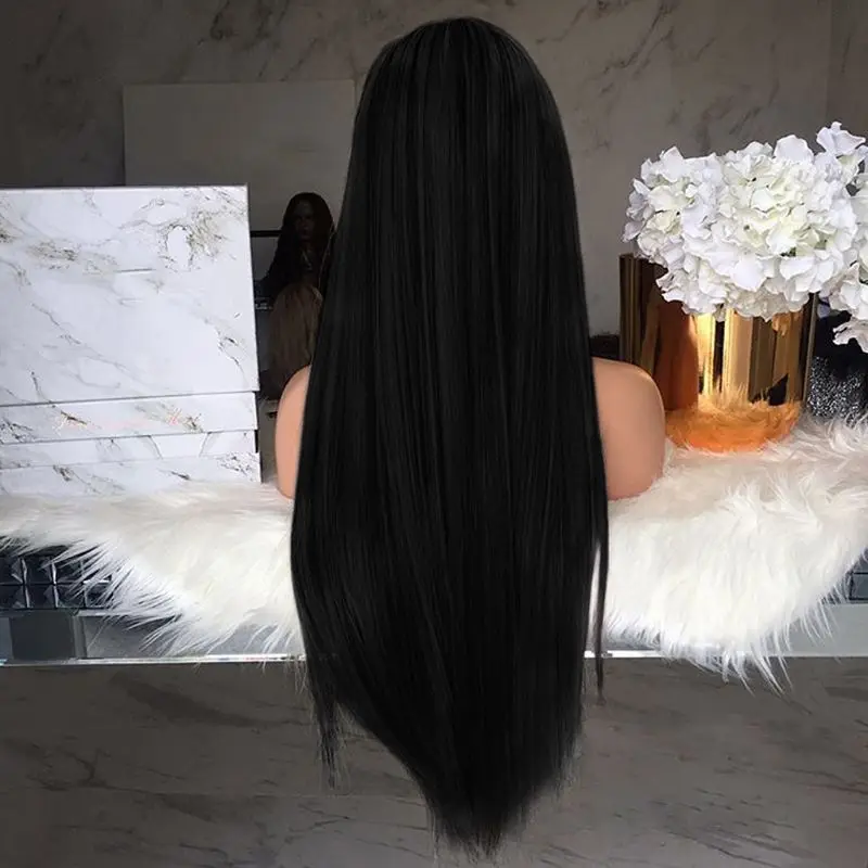Женский парик длинные прямые синтетические Косплей парики для волос украшение