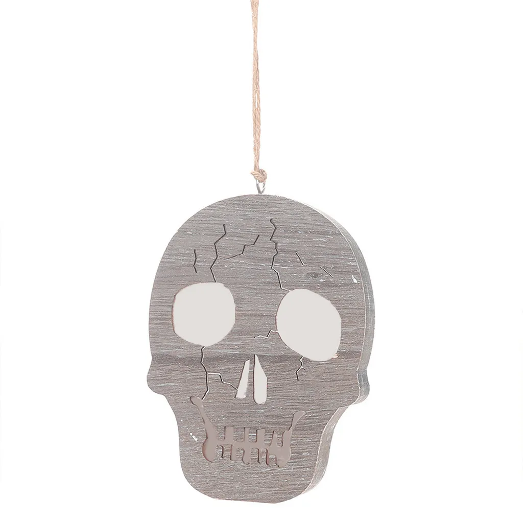 2020 оригинальный Гирлянда Хэллоуин фонарь Ужас Череп Тыква подвеска деревянный