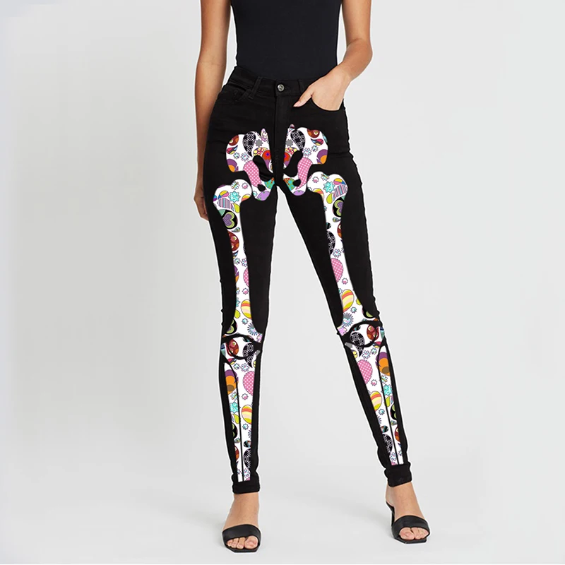 Женские узкие джинсы карандаш черные повседневные эластичные с высокой талией и