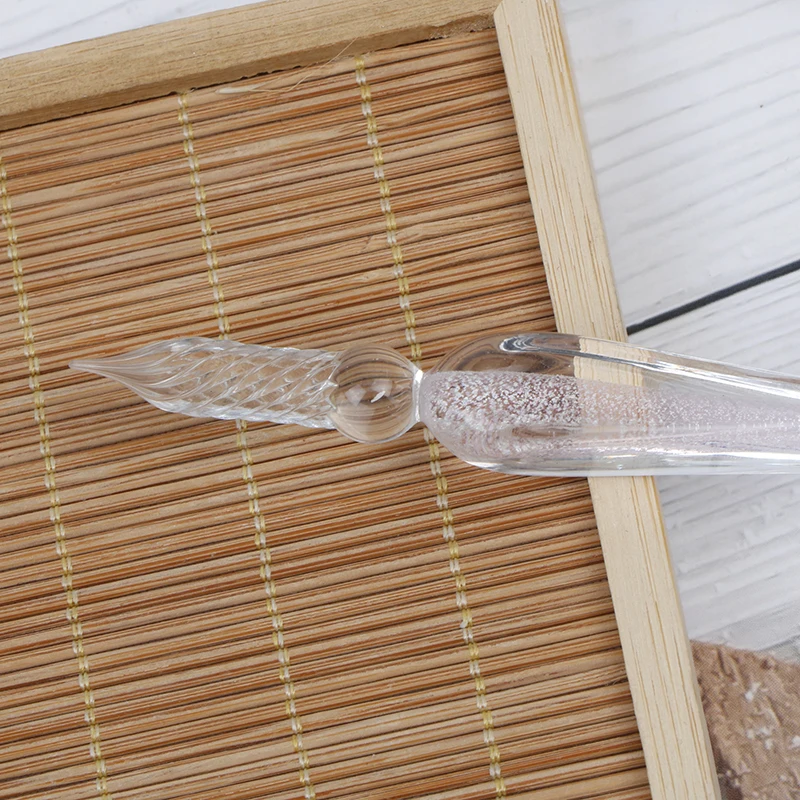 

1 Pc Glass Drip Fountain Pen Vintage Glass Dip Dipping Pen Signature Filling Ink Fountain Pens Crystal Writing Dip Pens