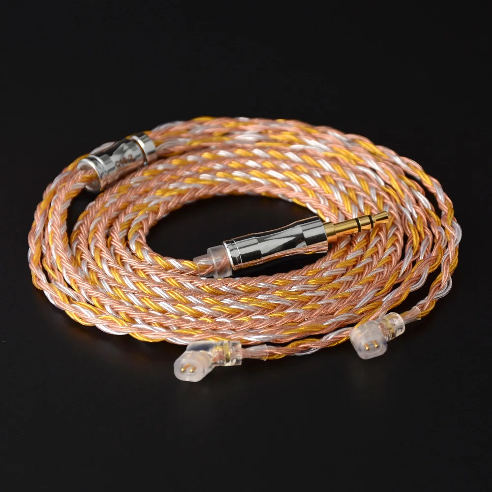 NICEHCK C16-2 16 Core Медь серебро смешанные кабель 3,5/2,5/4,4 мм разъем MMCX/2Pin/QDC/NX7 булавки для ZSX C12 TFZ V90 NICEHCK NX7 Pro/F3