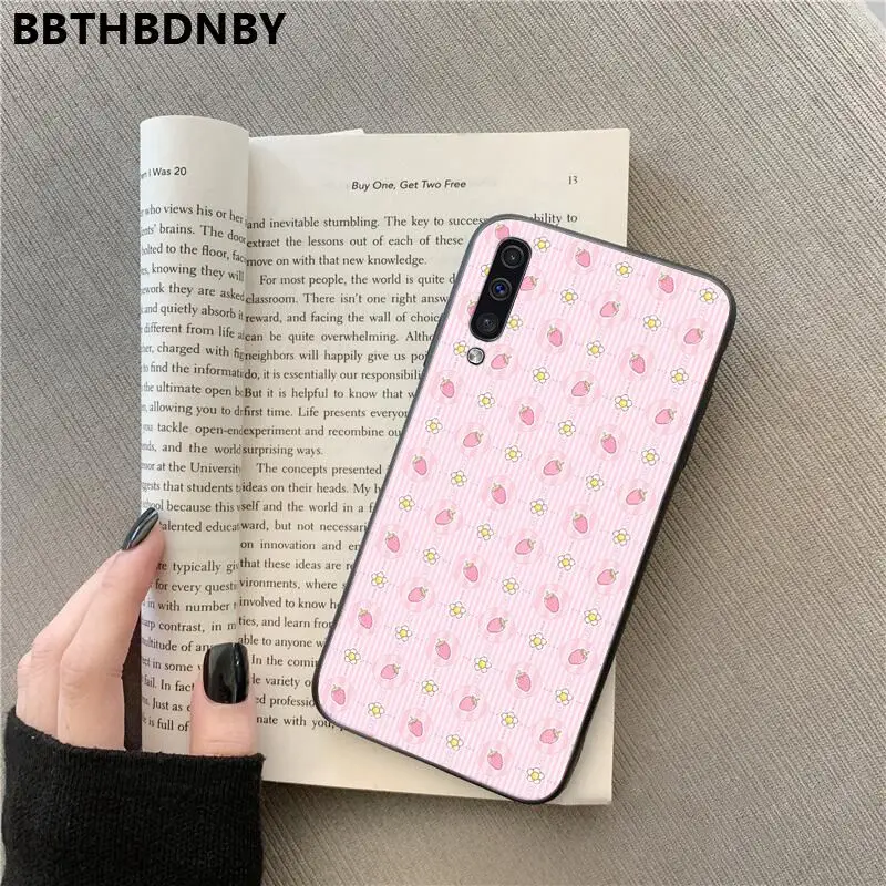 Phone Case Strawberry DIY Luxury High-end phone for Samsung Note 3 4 5 7 8 9 10 pro A7 2018 A10 A40 A50 A70 J7 |