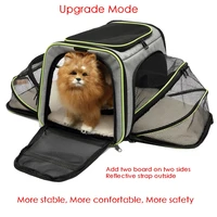 expandable pet dog cat carrier tote soft crate airline approved kennel car vehicle travel two side expasion easy carry luggage