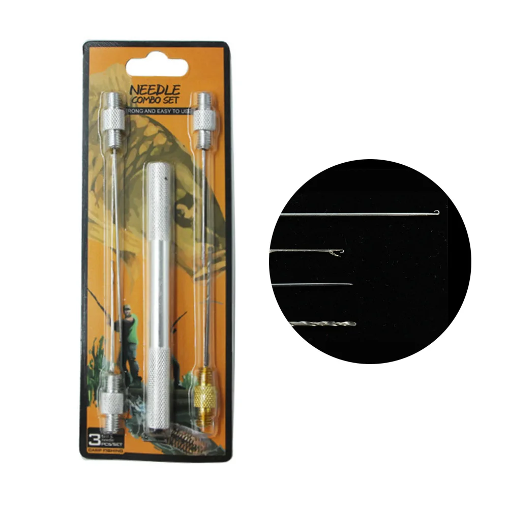 

5pcs Fishing Drill Carp Tackle Sleeve Bait Tool Rotation Metal Baiting Boilie Load Needle With Handle Pesca Iscas Fishing Tools