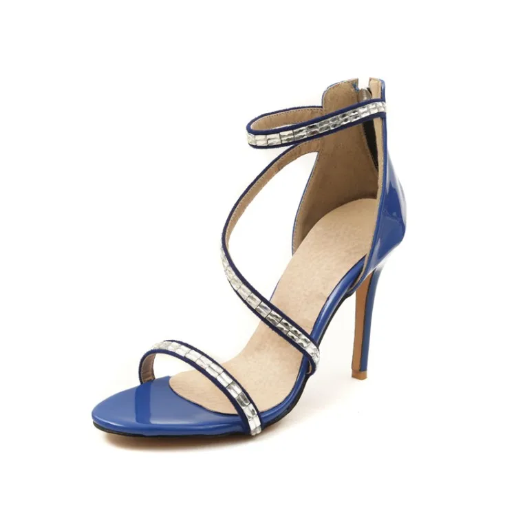 Большие размеры 9 10 Босоножки на высоком каблуке Женская обувь Женские летние