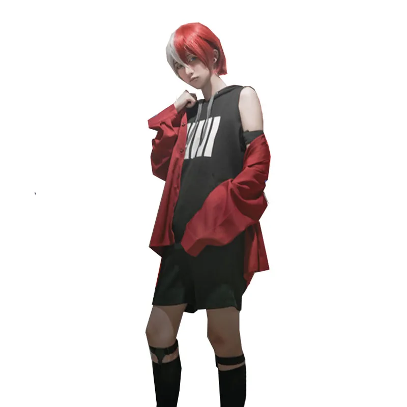 

Новый костюм для косплея Todoroki Shoto stree SNAP, Спортивная униформа, аниме одежда, пальто + футболка + шорты 11