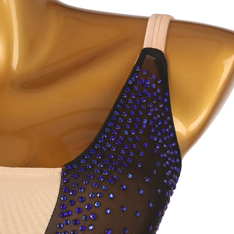 Женское платье для латиноамериканских танцев откровенное с бахромой и открытой