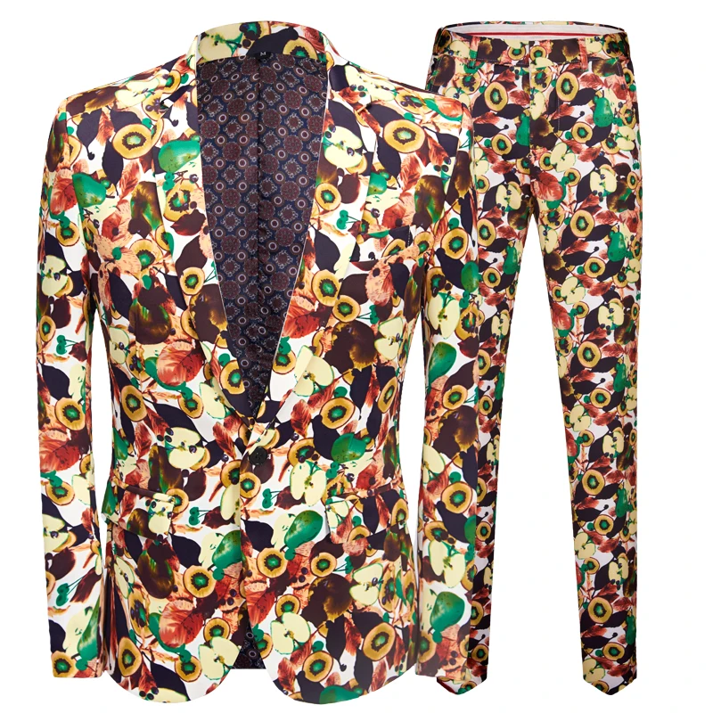Новая модная мужская Цвет повседневный костюм для мужчин; Модный принт кроем блейзера размера плюс бедра Лидер продаж, повседневная одежда ... от AliExpress WW