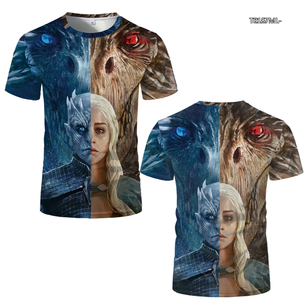 

Men's short sleeve T-shirt 2021 new summer solid cotton Dragon head printing white half sleeve trend bottoming shirt on top