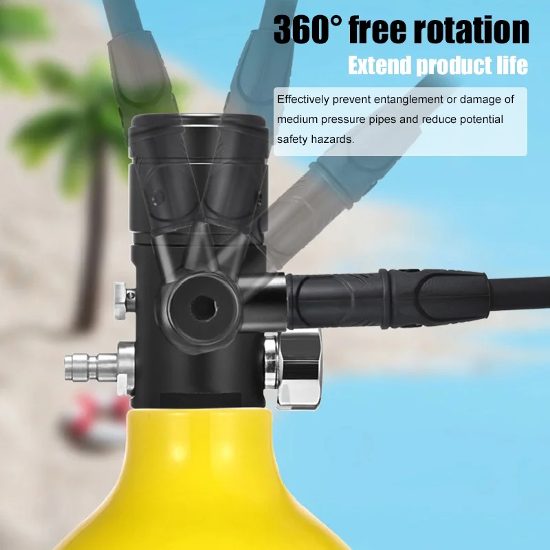 Портативный баллон для подводного плавания PCP 4500psi кислородный с обычным