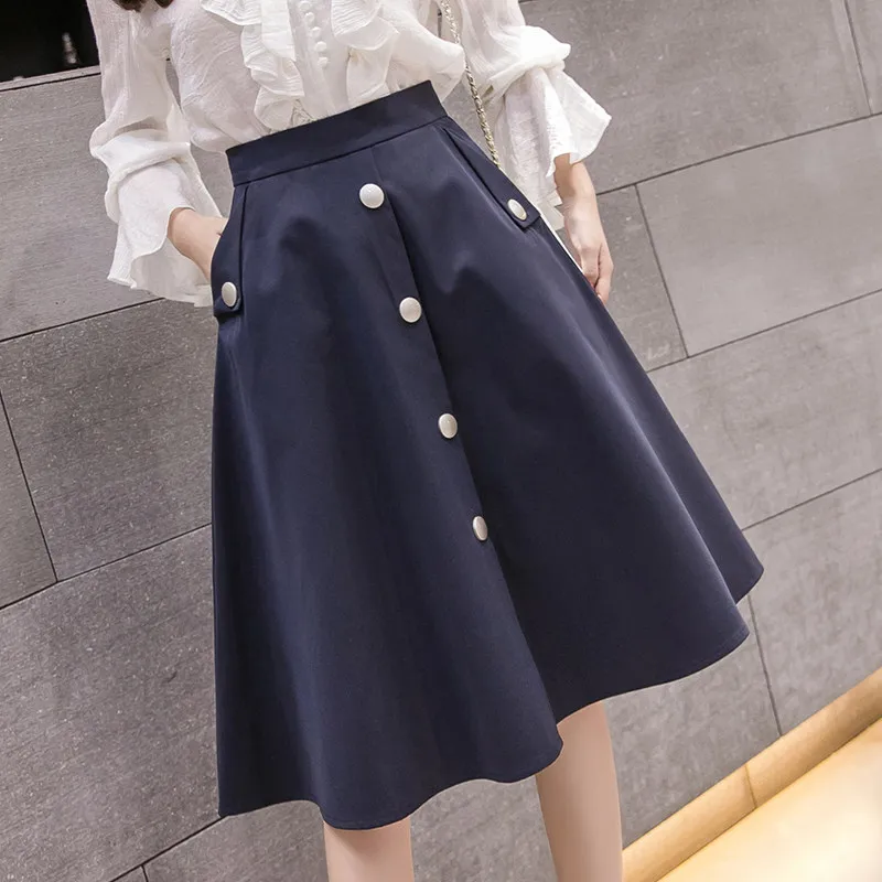 

A-line skirt women 2021 new autumn fashion temperament large-length skirt high-waisted mid-length umbrella skirt