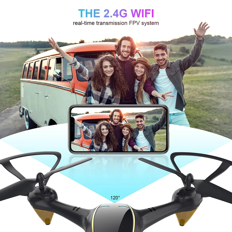 Eachine E38 WiFi FPV Радиоуправляемый Дрон 4K камера оптический поток 1080P HD Двойная