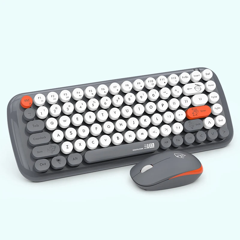 IBen 2 4G Беспроводная Бесшумная клавиатура и мышь мини 86 клавиш для домашнего офиса