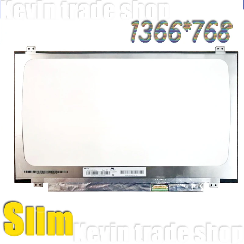 

14.0" LCD Screen Display NT140WHM-N44 fit N140BGA-EA4 REV.C1 NT140WHM-N31 HD 1366*768 EDP 30Pin Panel Matrix Replacement .