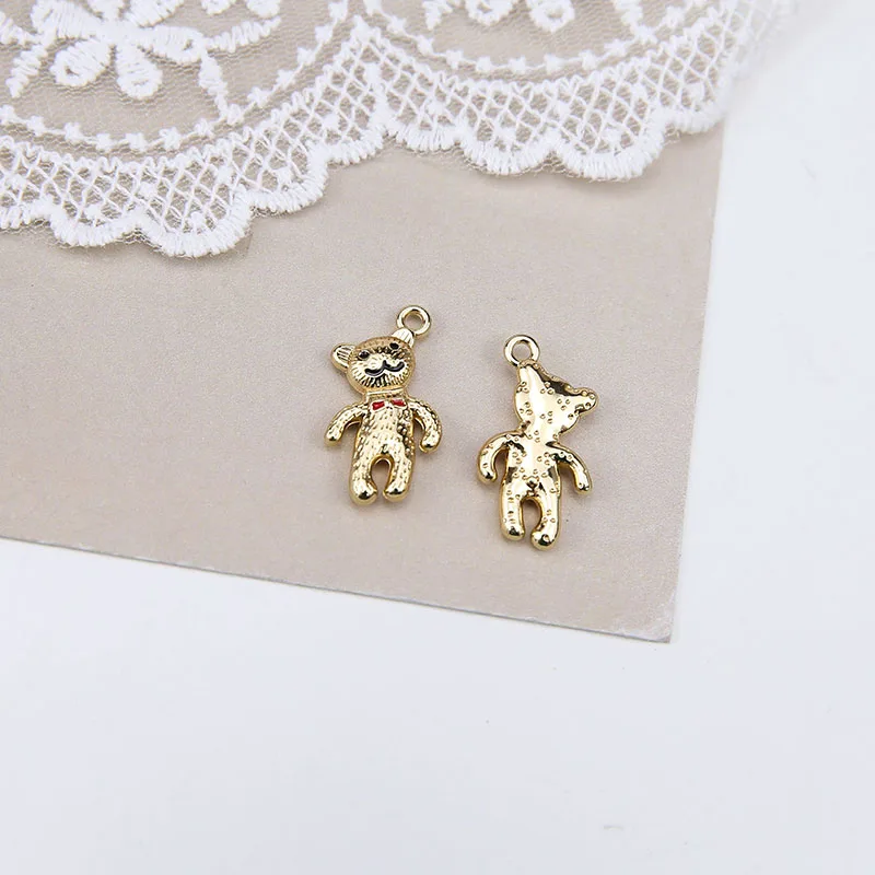 10 шт./лот эмалевые Подвески в виде конфет и медведя модные ювелирные изделия